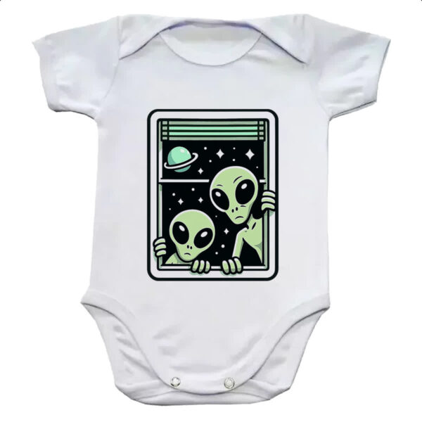 Body infantil Aliens na janela
