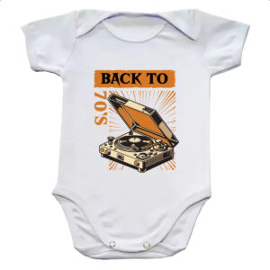 Body infantil Back to anos 70 vitrola
