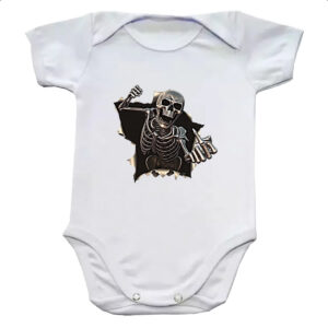 Body infantil Caveira mal educada rasgando camisa