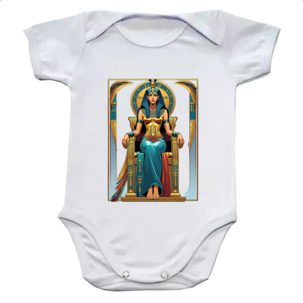 Body infantil Deusa Isis em seu trono