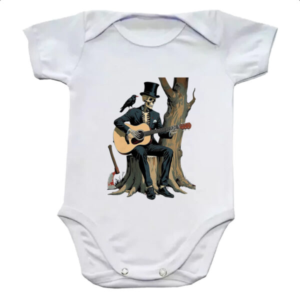 Body infantil Esqueleto tocando violao