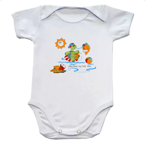 Body infantil Tartaruguinha na praia