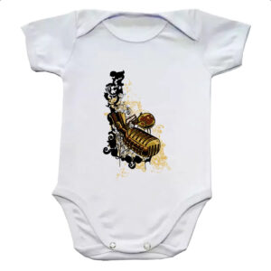 Body infantil Microofone Gothic Arte