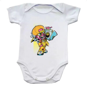 Body infantil Monstro ouvindo som