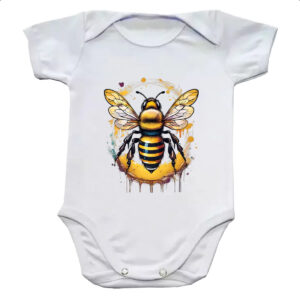 Body infantil Abelha Watercolor Arte
