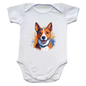 Body infantil Basenji Watercolor Arte