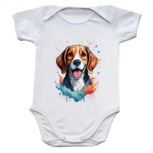 Body infantil Beagle Watercolor Arte
