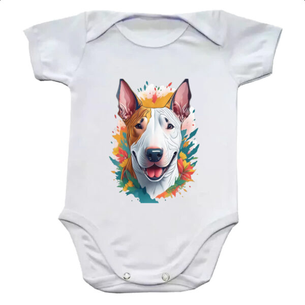 Body infantil Bull Terrier Watercolor Arte