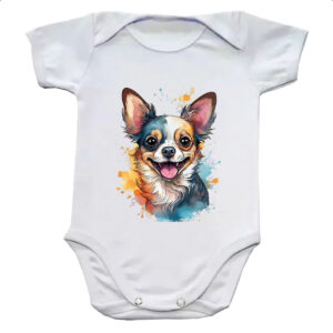 Body infantil Chihuahua Watercolor Arte