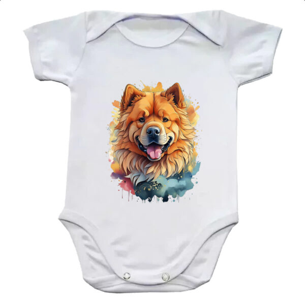 Body infantil Chow Chow Watercolor Arte
