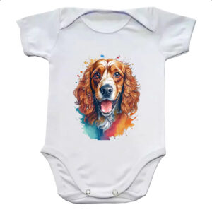 Body infantil Cocker spaniel ingles Watercolor Arte
