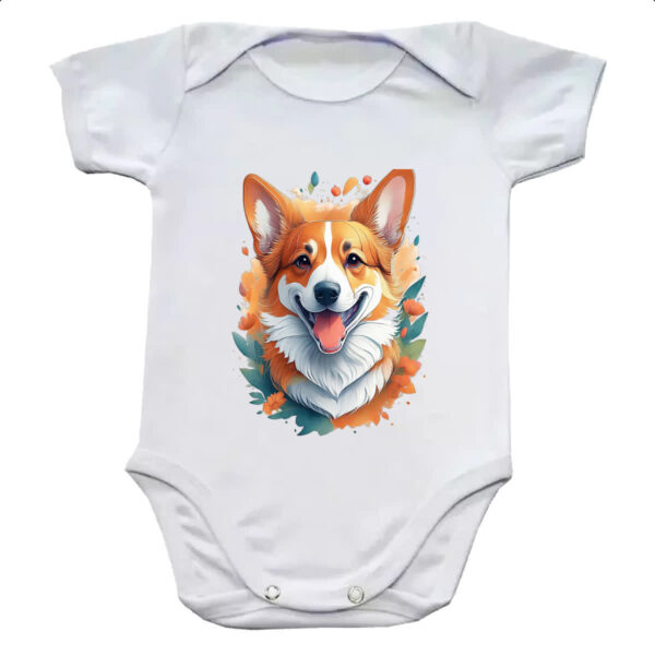 Body infantil Corgi Watercolor Arte