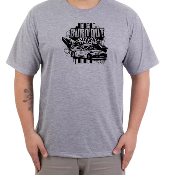 Camiseta Cinza Burn out racing - Imagem 3