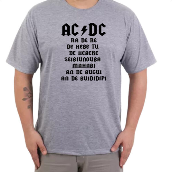 Camiseta Cinza AC DC Ragatanga - Imagem 3