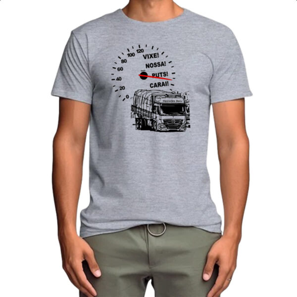 Camiseta Cinza Caminhao velocimetro - Imagem 4