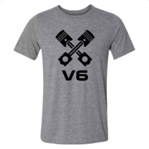 Camiseta Cinza Carro V6 Pistao