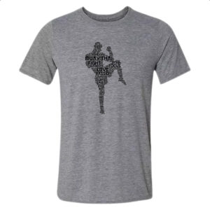 Camiseta Cinza Muay Thai Palavras