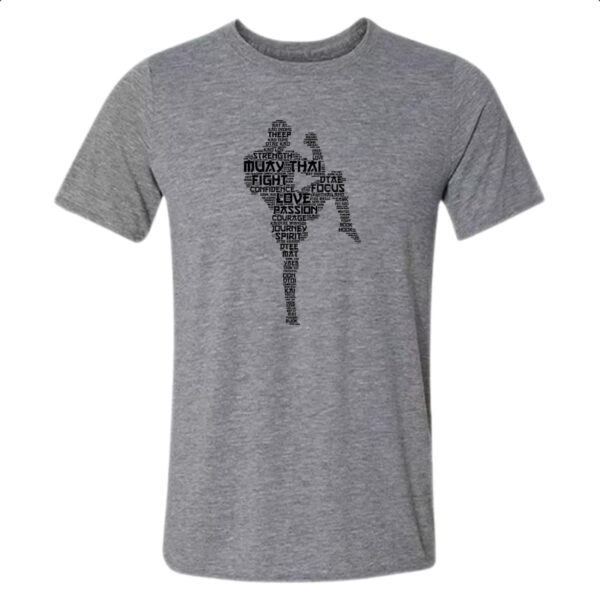 Camiseta Cinza Muay Thai Palavras