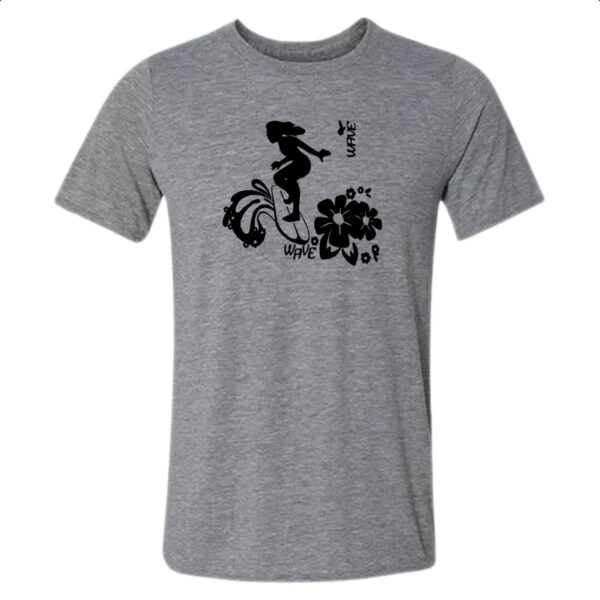 Camiseta Cinza Surf Wave Girl