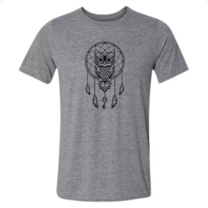 Camiseta Cinza Apanhador de sonhos coruja