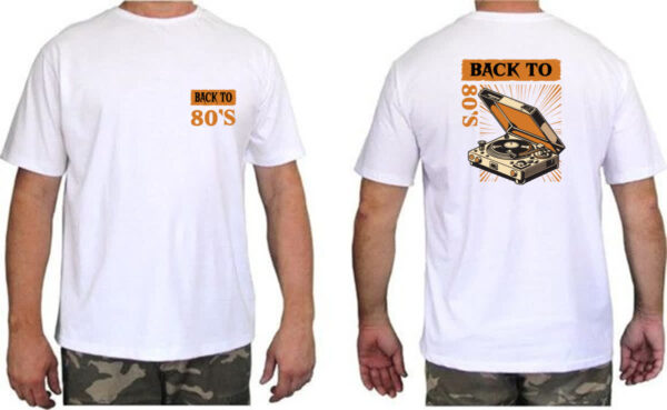 Camiseta Unissex Back to anos 80 vitrola FC - Imagem 2