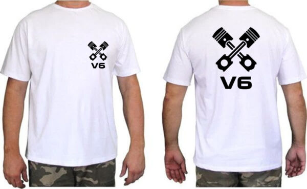 Camiseta Unissex Carro V6 Pistao FC - Imagem 2