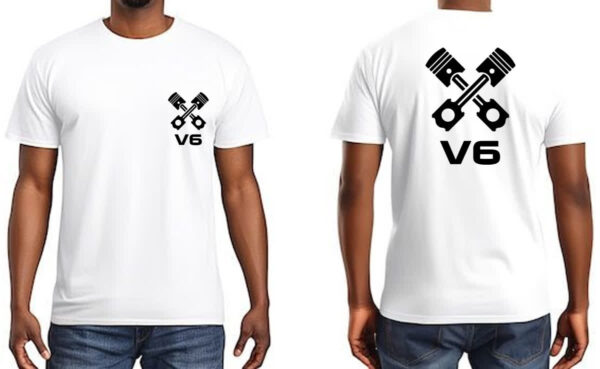Camiseta Unissex Carro V6 Pistao FC - Imagem 3