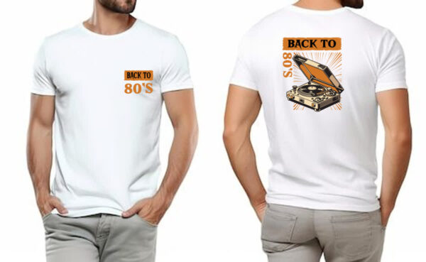 Camiseta Unissex Back to anos 80 vitrola FC - Imagem 4