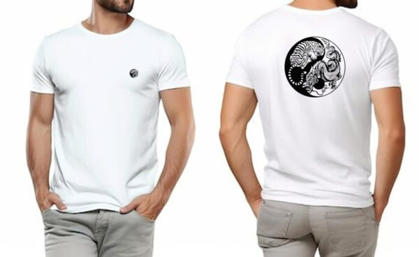 Camiseta Unissex Yin e Yang Dragao e Tigre FC - Imagem 4