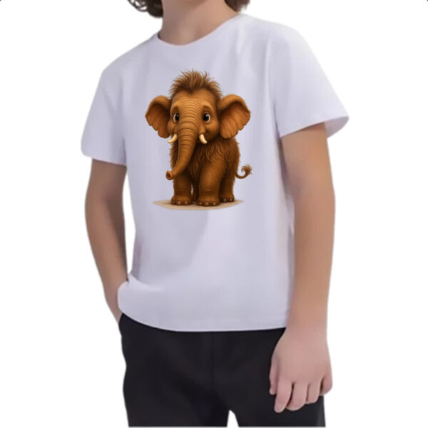 Camiseta Infanto Juvenil Filhote de Mamute 3D art - Imagem 2