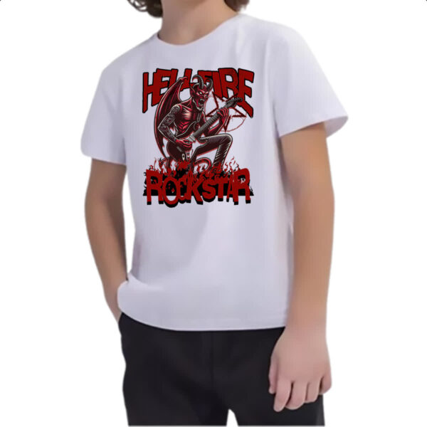 Camiseta Infanto Juvenil Hell Fire Rockstar - Imagem 2