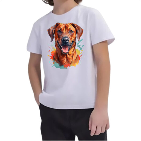Camiseta Infanto Juvenil Leao da Rodesia Watercolor Arte - Imagem 2