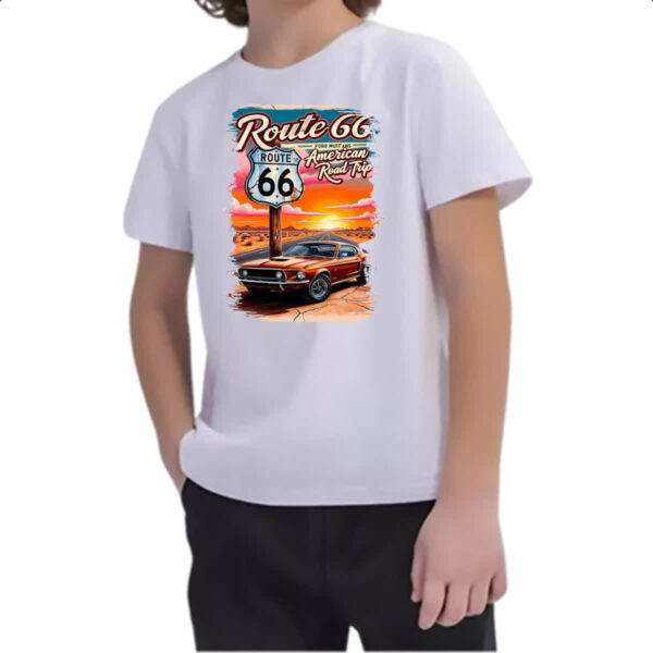 Camiseta Infanto Juvenil Mustang Route 66 - Imagem 2