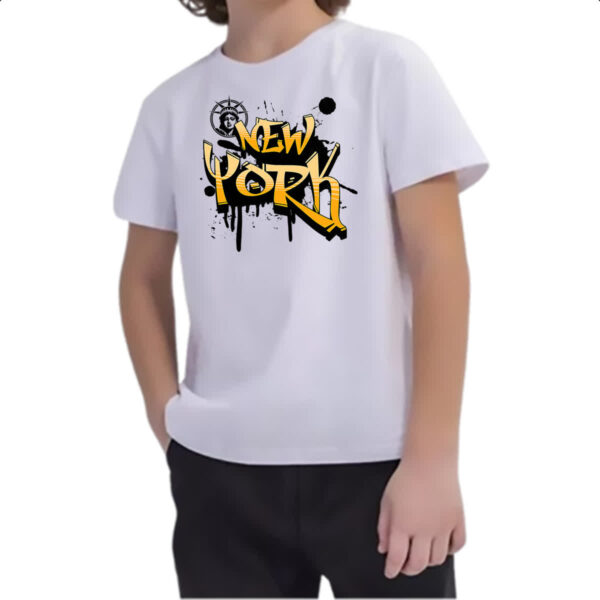 Camiseta Infanto Juvenil New York Grafit Splash - Imagem 2