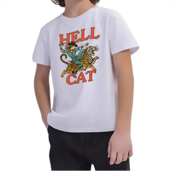 Camiseta Infanto Juvenil Hell Cat Girl - Imagem 2