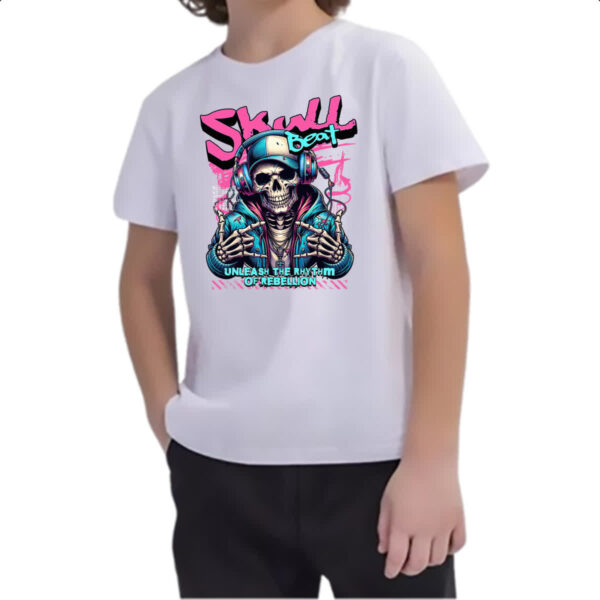 Camiseta Infanto Juvenil Skull Beat - Imagem 2