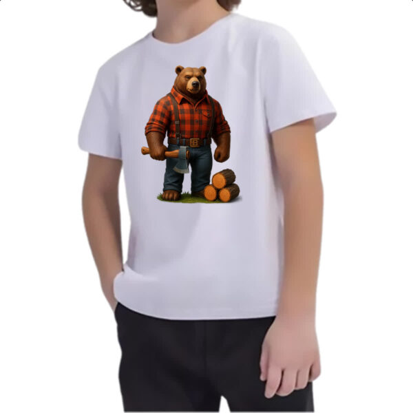 Camiseta Infanto Juvenil Urso Lenhador - Imagem 2