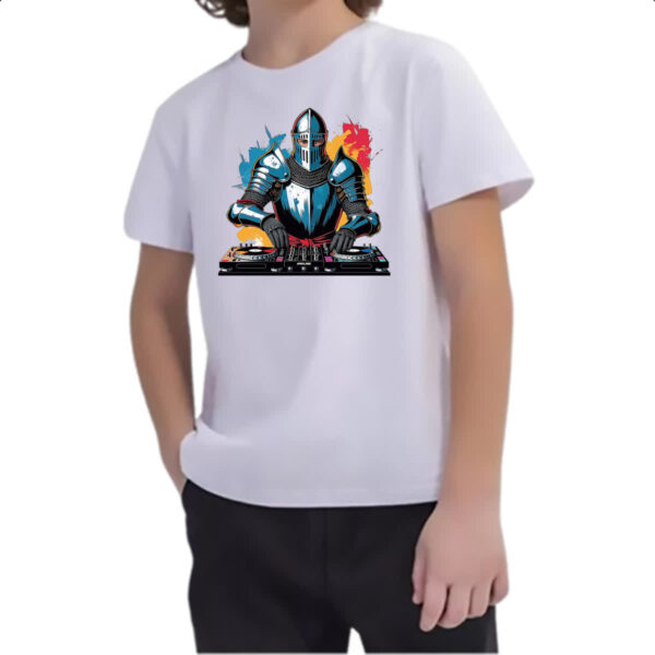 Camiseta Infanto Juvenil Cavaleiro Medierval DJ - Imagem 2