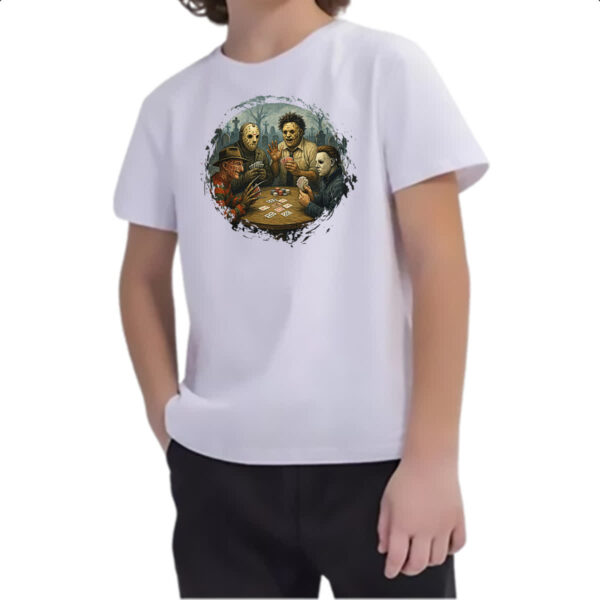 Camiseta Infanto Juvenil Carteado do horror - Imagem 2