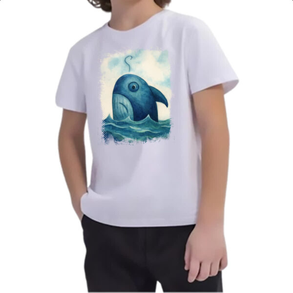 Camiseta Infanto Juvenil Tubarao indeciso - Imagem 2