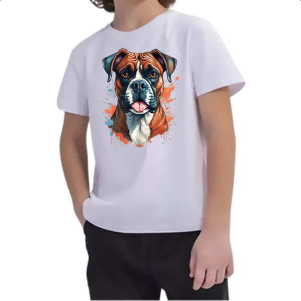 Camiseta Infanto Juvenil Boxer Watercolor Arte - Imagem 2