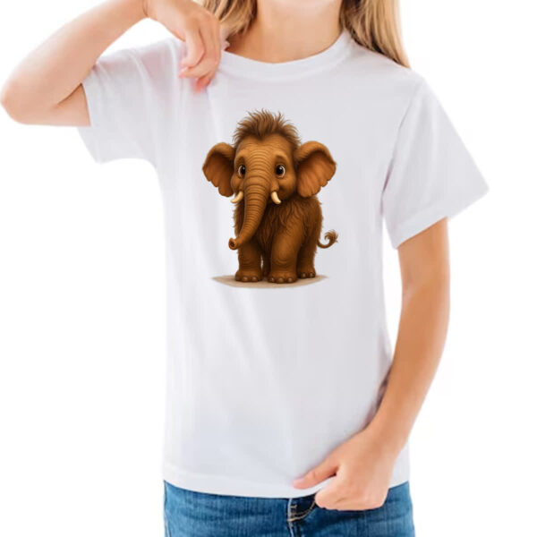 Camiseta Infanto Juvenil Filhote de Mamute 3D art - Imagem 3