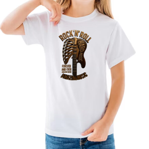 Camiseta Infanto Juvenil Rock Roll Hard Music - Imagem 3