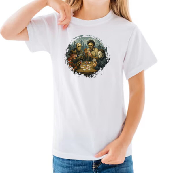 Camiseta Infanto Juvenil Carteado do horror - Imagem 3