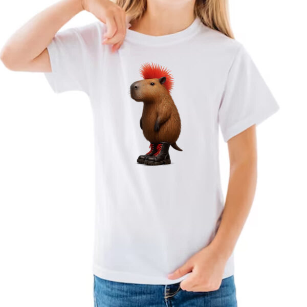 Camiseta Infanto Juvenil Punkvara capivara - Imagem 3