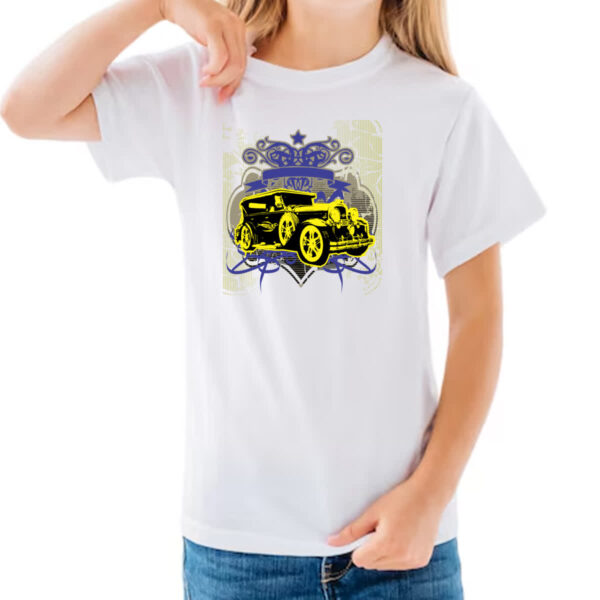 Camiseta Infanto Juvenil Calhambeque vintage style - Imagem 3