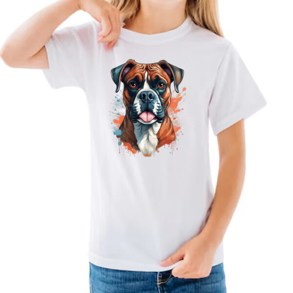 Camiseta Infanto Juvenil Boxer Watercolor Arte - Imagem 3