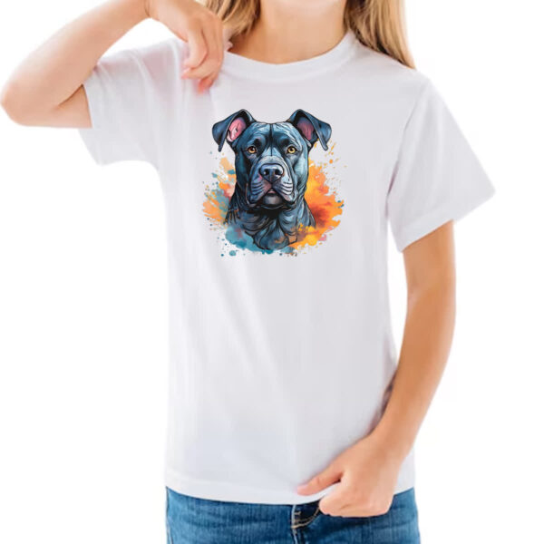 Camiseta Infanto Juvenil Cane Corso Watercolor Arte - Imagem 3