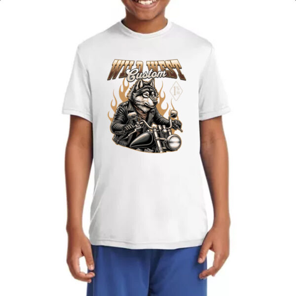 Camiseta Infanto Juvenil Lobo Wild West Custom - Imagem 4