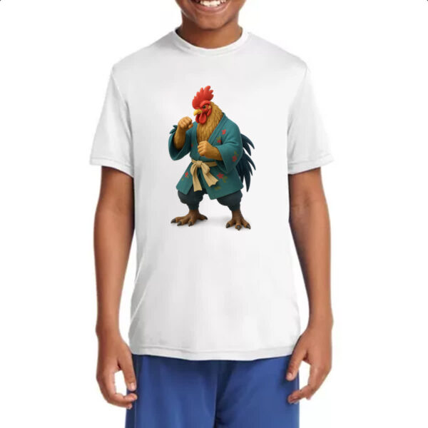Camiseta Infanto Juvenil Galo Samurai 3D - Imagem 4